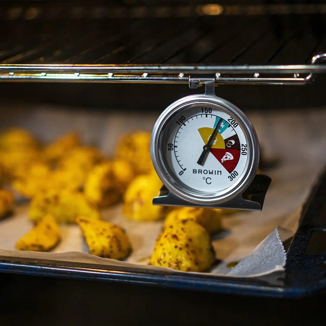 Browin Roestvrijstalen Oven- en Rookoven Thermometer 0-300°C - Zilver