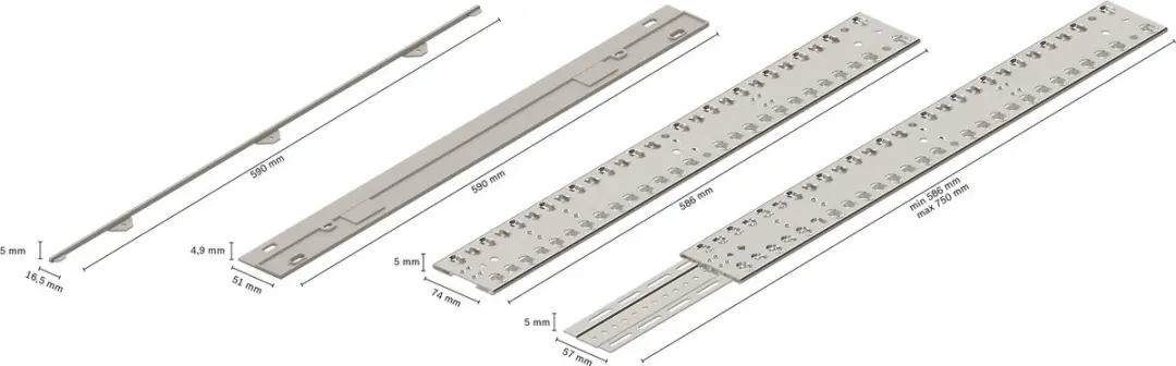 Siemens SZ38BI00 Connecting Rail - Zilver