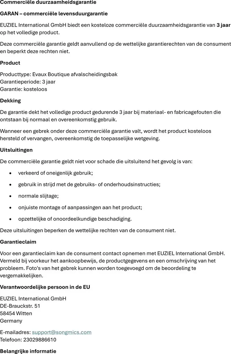 Songmics Vuilnisbak 30L Pedaal 2 Compartimenten - Zilver
