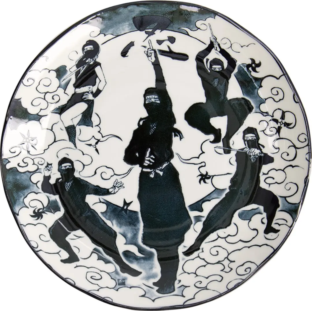 Tokyo Design Studio Asakusa Round Plate Ninja 21886 4/24 - 25x3cm