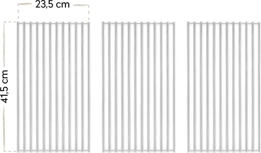 Burnhard FRED Grillrooster Set 9mm - 3 Stuks - RVS