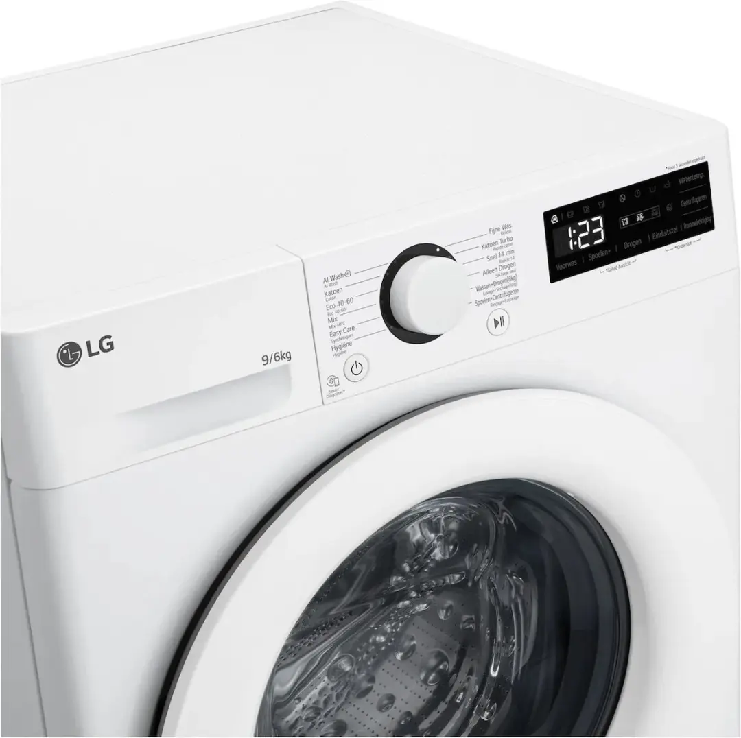 LG F4DR3096N3W Was-Droogcombinatie 9/6kg - 1400 RPM - Steam Turbowash - afbeelding 6 van 6