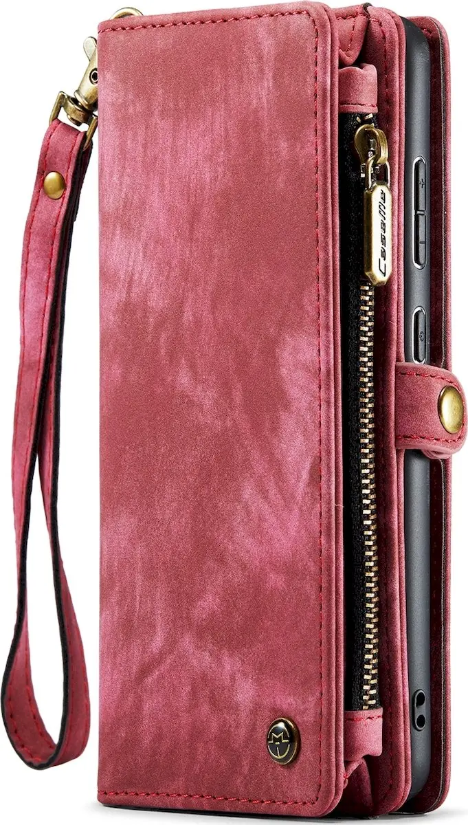 Caseme 008 Telefoonhoesje Samsung Galaxy A52 - 2in1 Bookcase Rood
