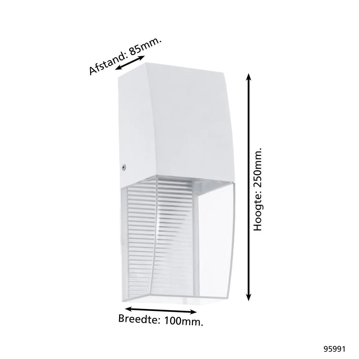 Eglo Servoi Wandlamp IP44 - 1 Licht - Wit