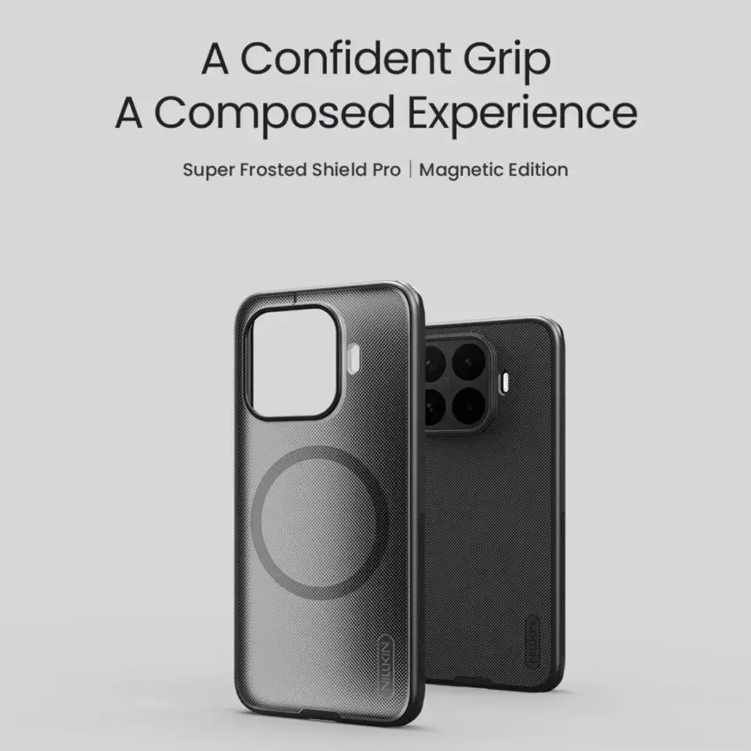 Nillkin Frosted Shield Hoesje Xiaomi 17T Pro - MagSafe/Qi2 - Zwart Transparant