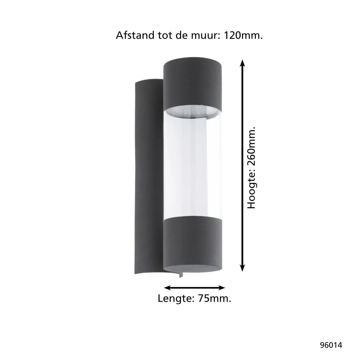 Eglo RobLEDo Wandlamp 2 Lichtpunten Antraciet