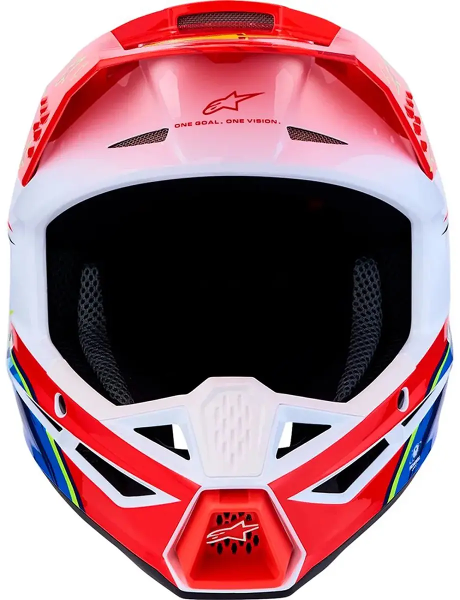 Alpinestars S-M3 Falcon Motocrosshelm L - Rood/wit/blauw