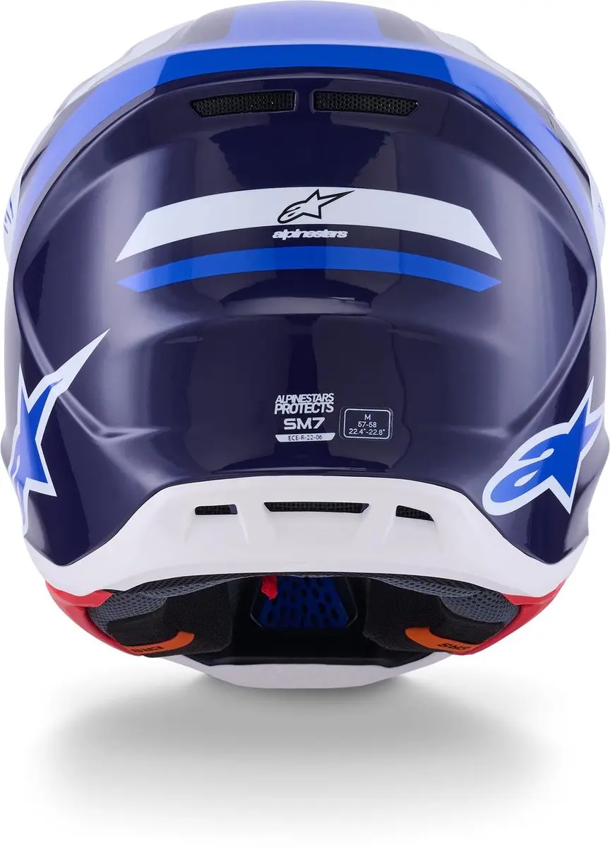 Alpinestars S-M7 Rise Crosshelm - XL - Blauw/Wit