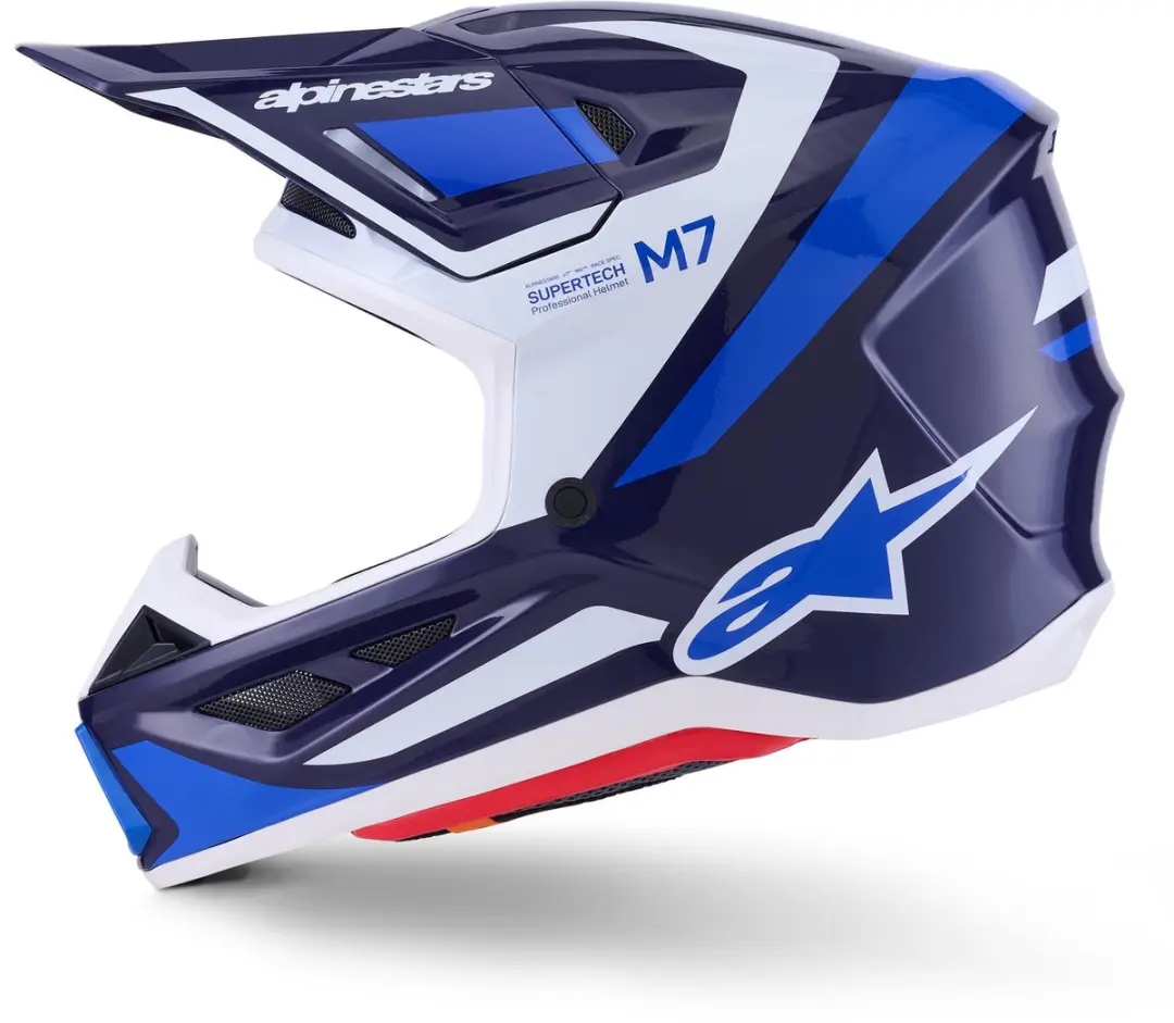 Alpinestars S-M7 Rise Crosshelm - XL - Blauw/Wit