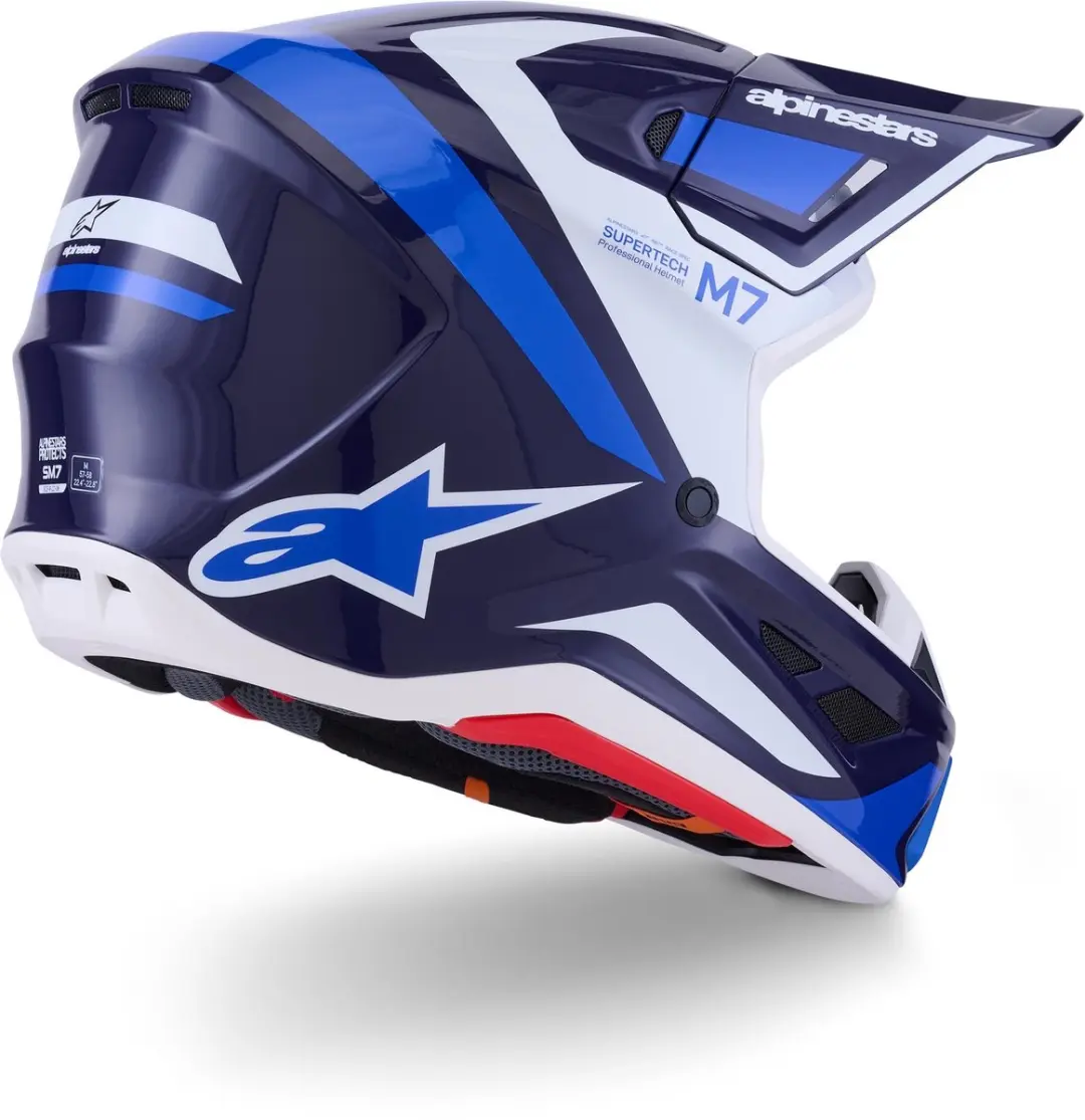 Alpinestars S-M7 Rise Crosshelm - XL - Blauw/Wit