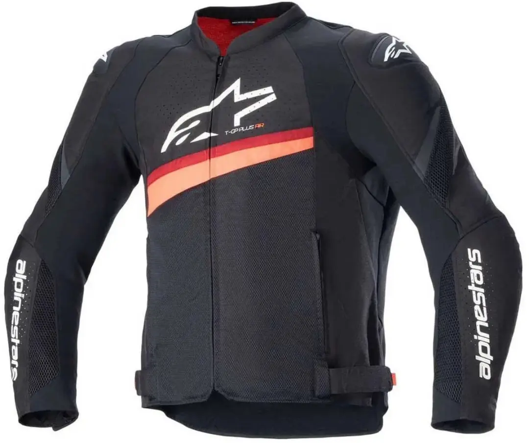 Alpinestars T-GP Plus R V4 Air Jack - XXL - Zwart/Rood Fluorescerend