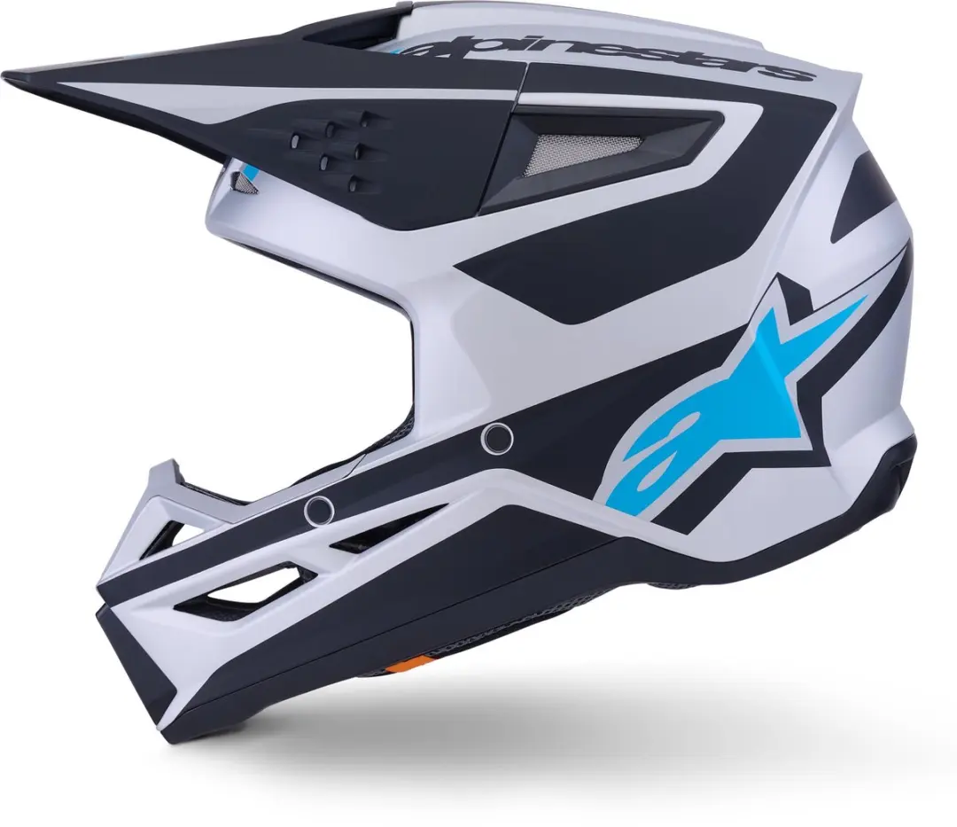 Alpinestars S-M3 Heat Crosshelm - Zwart Mat Zilver