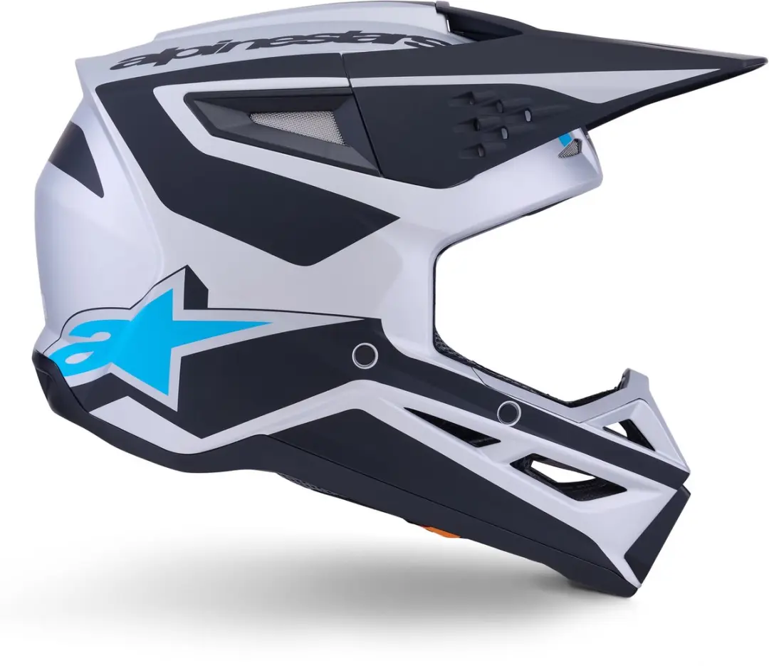 Alpinestars S-M3 Heat Crosshelm - Zwart Mat Zilver