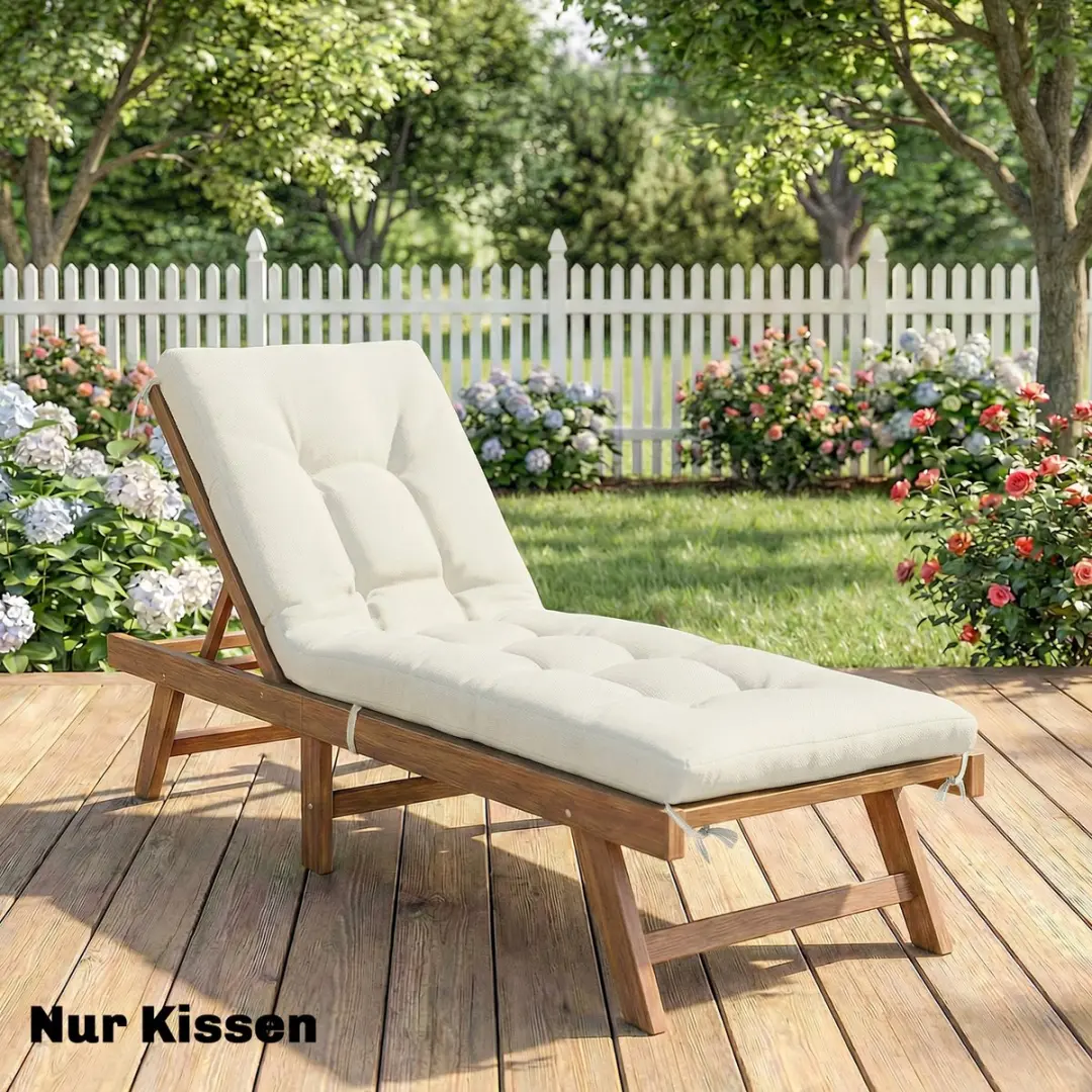 Outsunny Outdoor Bankkussen 65x198x13cm - Beige
