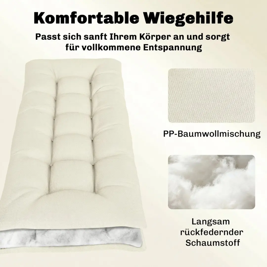 Outsunny Outdoor Bankkussen 65x198x13cm - Beige