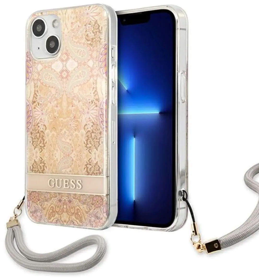 Guess Flower Serie iPhone 13 mini Hoesje