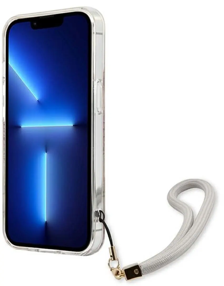 Guess Flower Serie iPhone 13 mini Hoesje - Goud