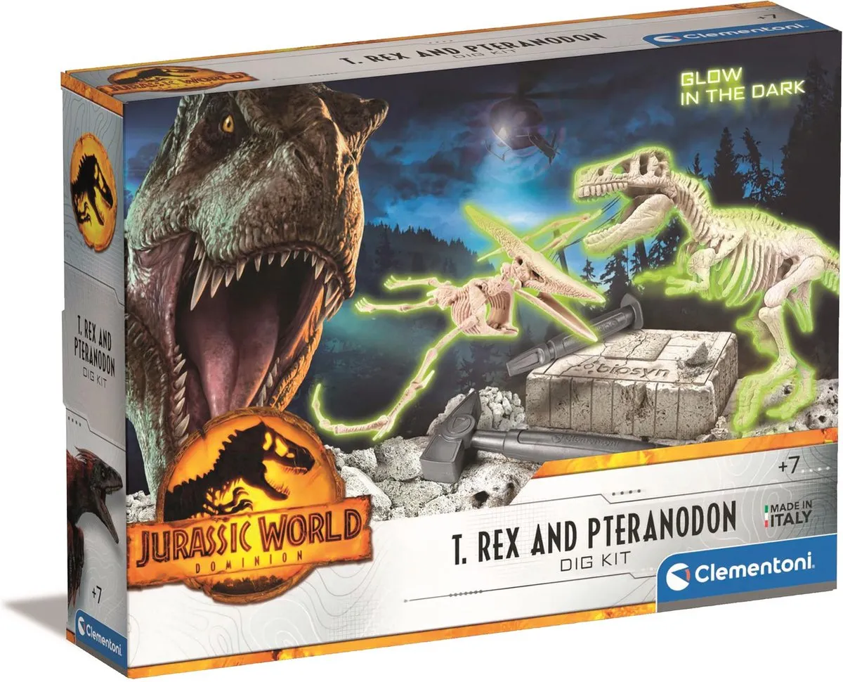 Clementoni Jurassic World Dinosaurussen Set T-Rex & Pteranodon
