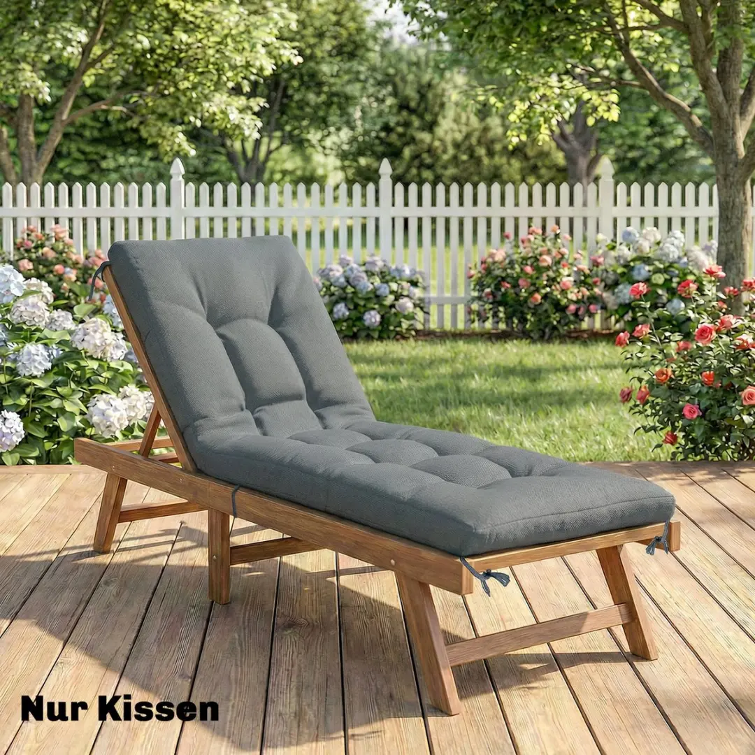 Outsunny Donkergrijs Zitkussen 65x198x13cm - PP/Polyester