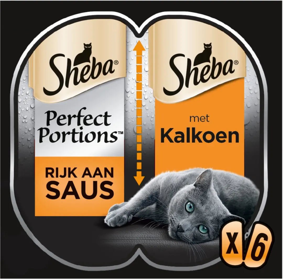 Sheba Perfect Portions Tonijn in Saus Kattenvoer - 6 Stuks