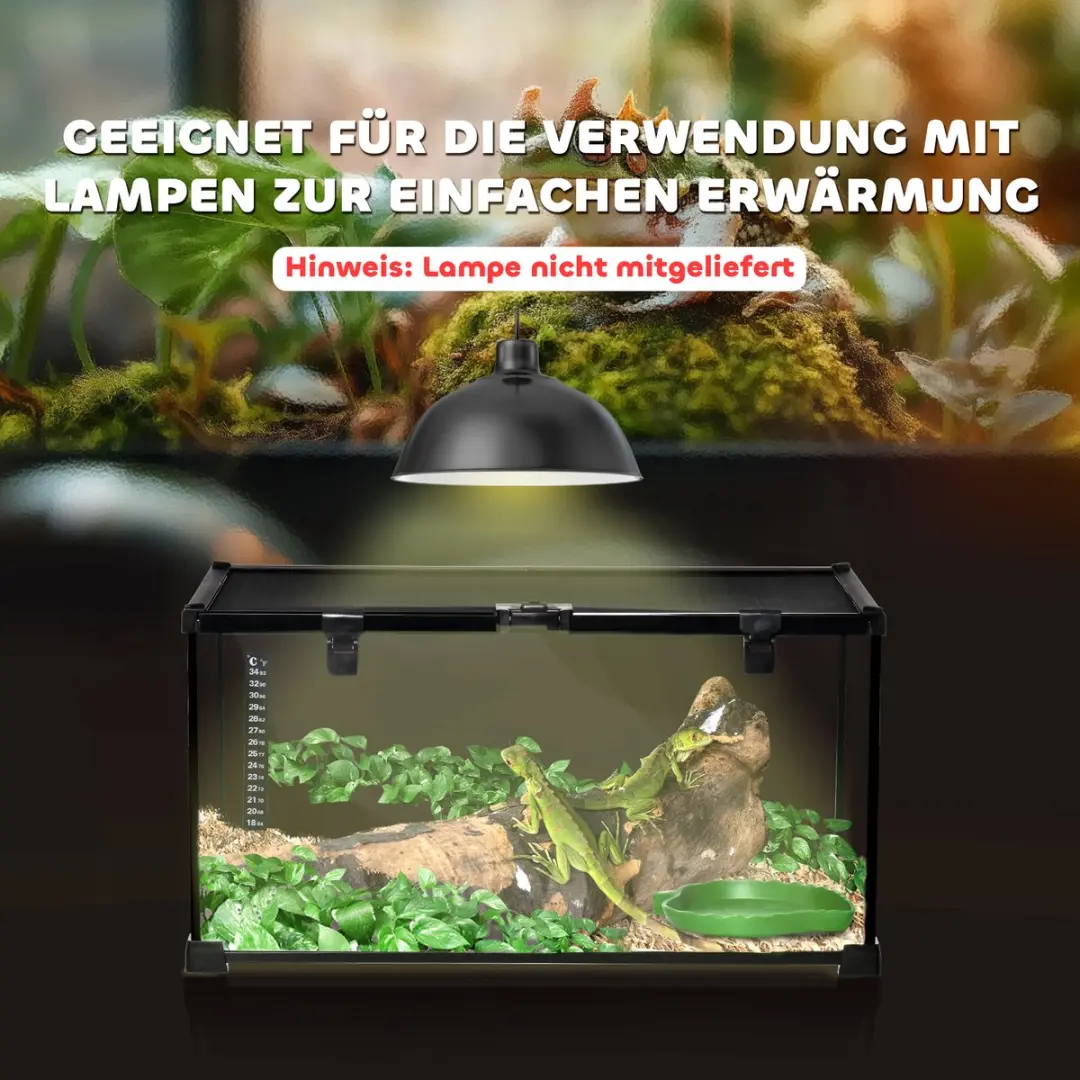 Pawhut Terrarium D40-015V01 - 40x30x30cm - Zwart