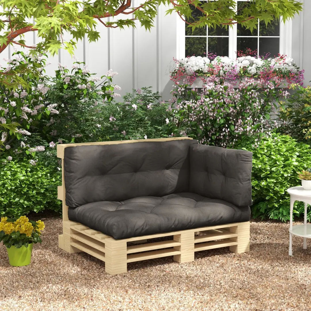 Outsunny Ligbedkussen Donkergrijs 120x80x12cm