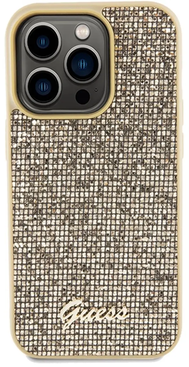 GUESS Disco Serie iPhone 14 Pro Beschermhoes - Goud