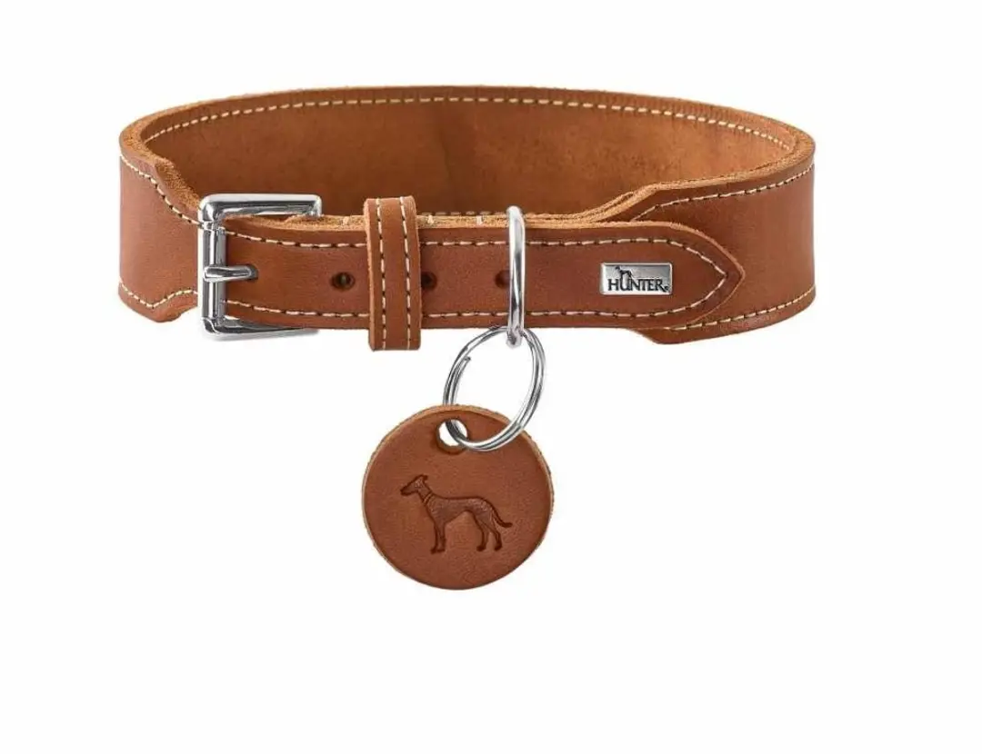 Hunter Hondenhalsband Aalborg Extra Breed Cognac Maat 60
