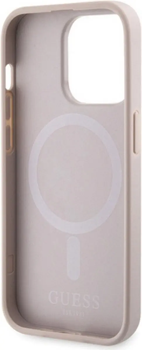Guess MagSafe iPhone 15 Pro Hoes - Roze