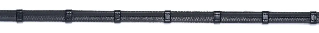 Trust Maastricht 1/2" Rubber Reins Cob - Zwart/Zilver