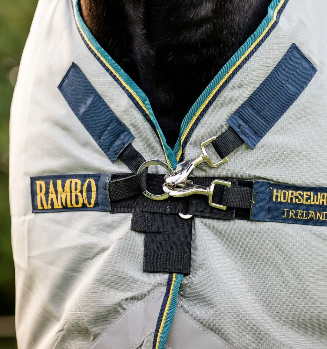 Rambo Duo Bundle Turnout 100g & 300g Liners - 160 cm - Grijs