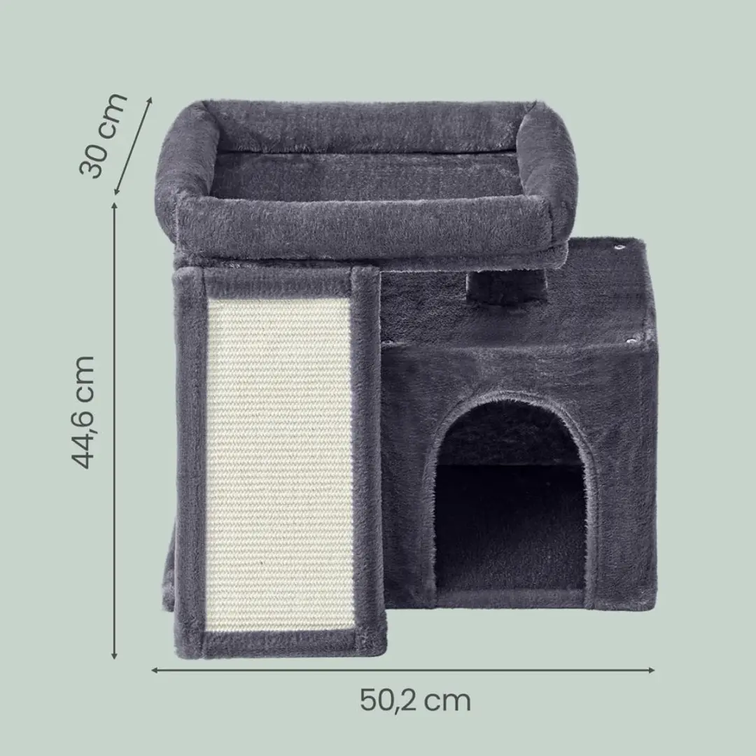 Songmics Kleine Krabpaal - 51x39,2x46,4cm Donkergrijs