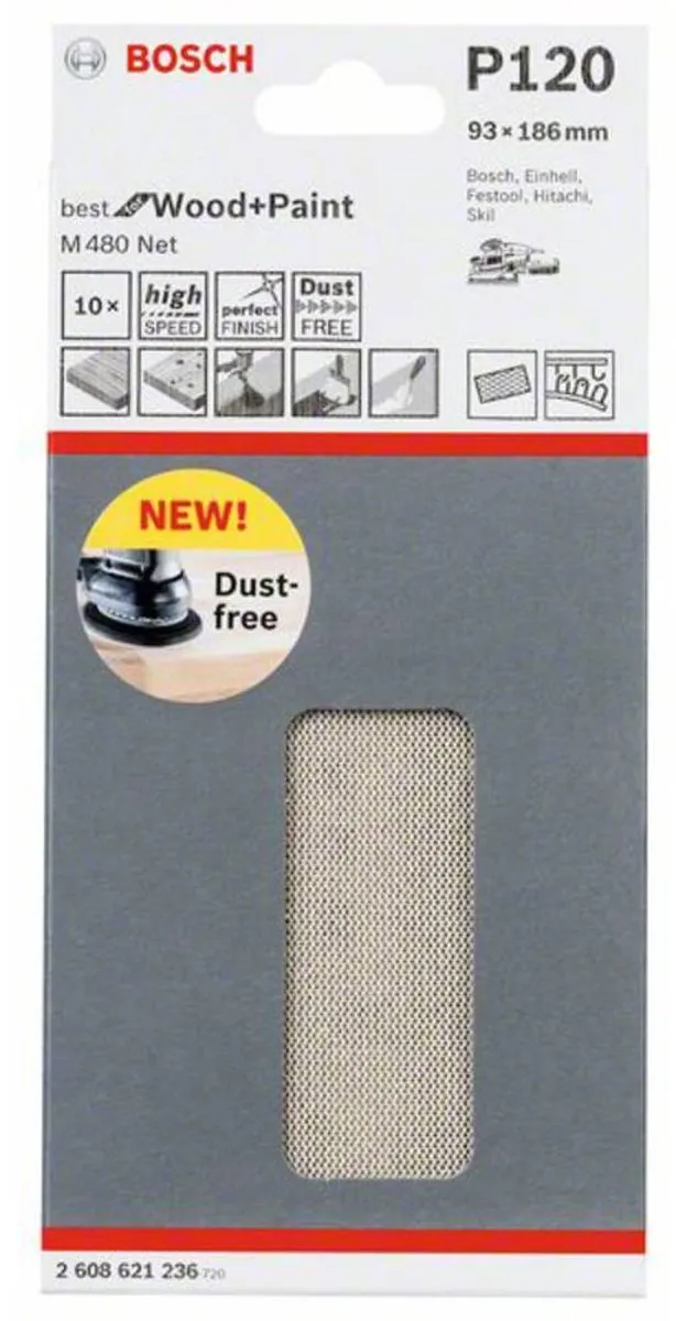 Bosch Oscillerend Schuurpapier 120 Korrel - 10 Stuks