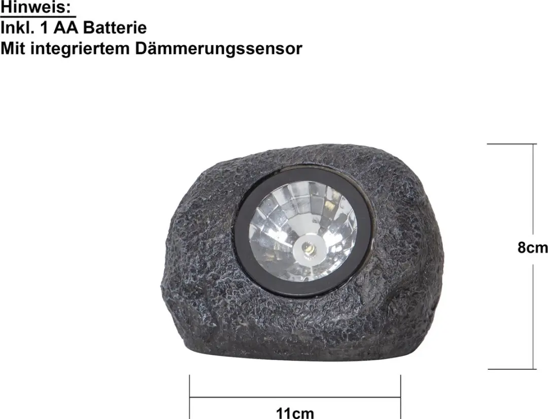 Star Trading Solar LED Siersteen Rocky - Wit