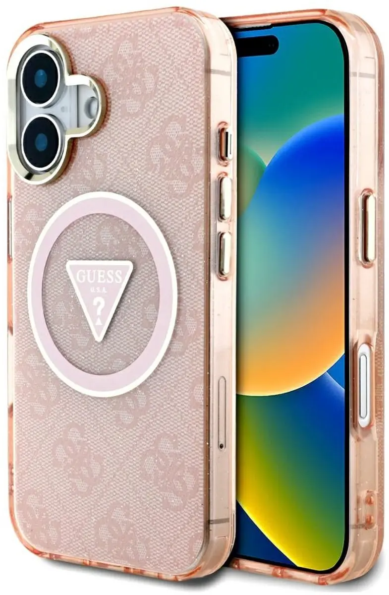Guess IML Metal Glitter iPhone 16 Hoesje