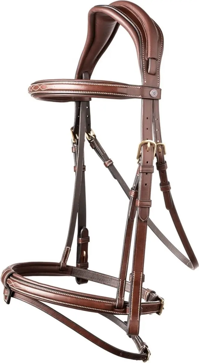 Trust Geneva Combined Noseband Hoofdstel Full - Zwart/Zilver