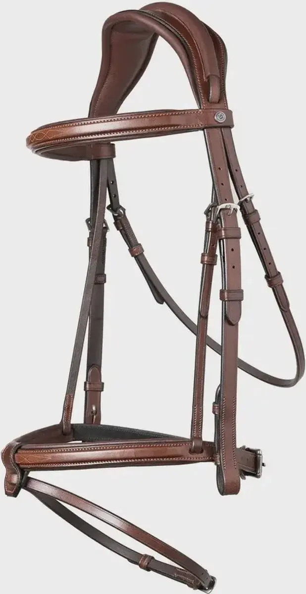 Trust Geneva Combined Noseband Hoofdstel Full - Zwart/Zilver