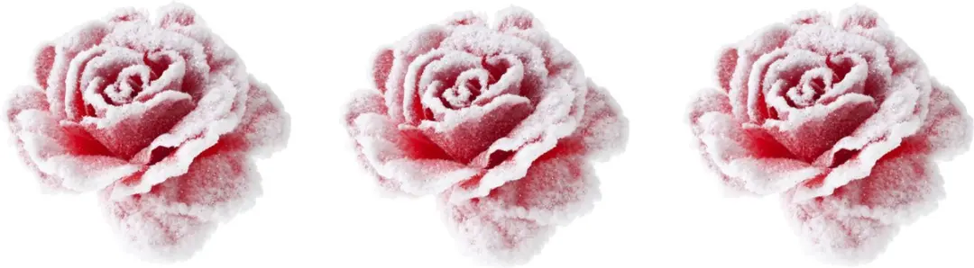 Cosy&Trendy Roos met Sneeuw Kerstboomversiering 15cm