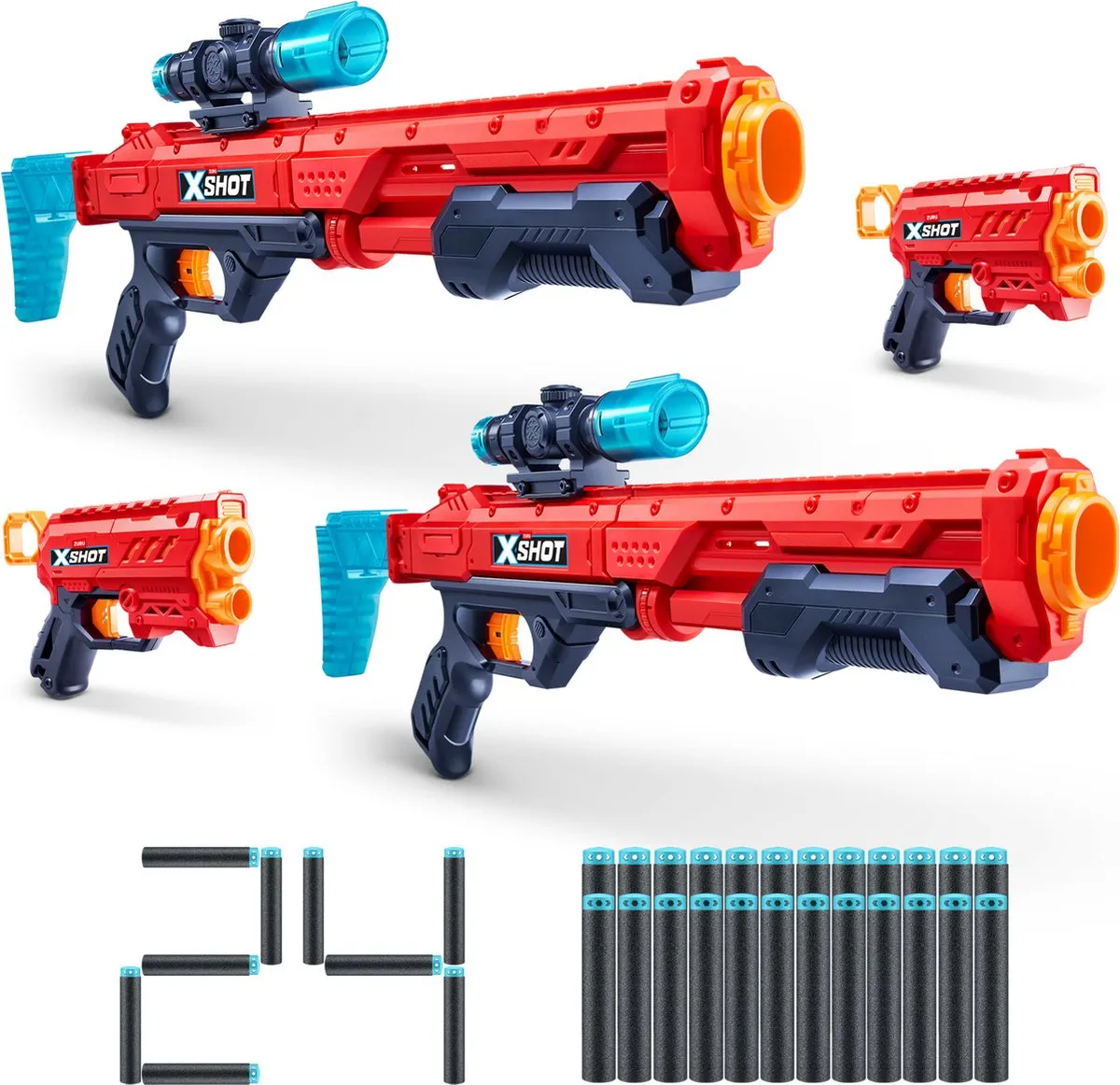 XSHOT Excel Hawk Eye Blaster Micro Blaster Duo Pack 24 Pijlen