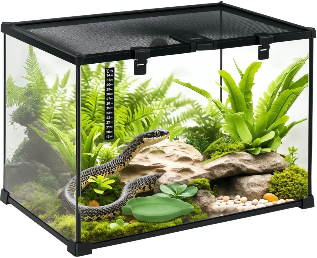 Pawhut Terrarium M Zwart