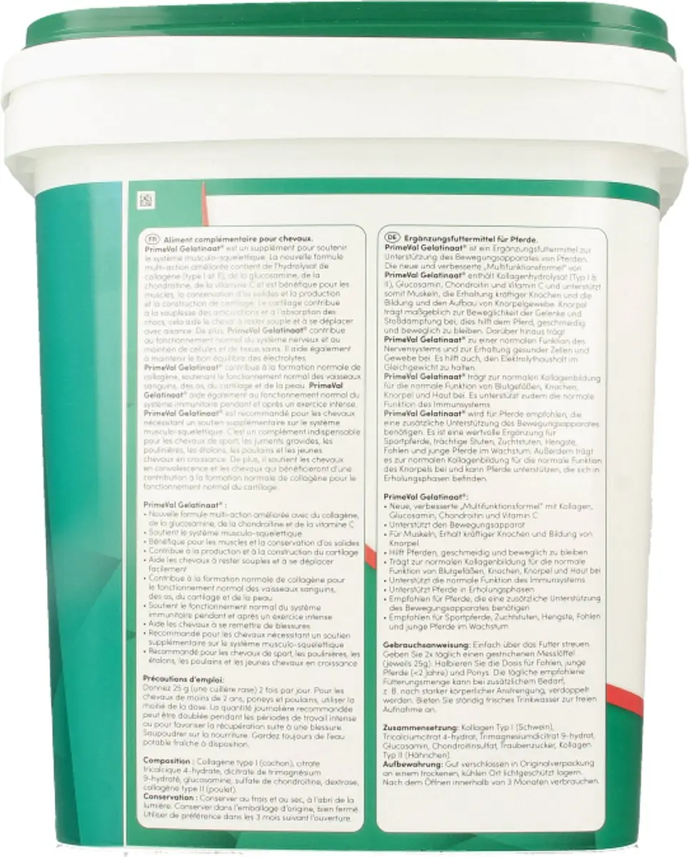 Primeval Gelatinaat Paard 5kg - Gewrichten & Spieren - afbeelding 6 van 6