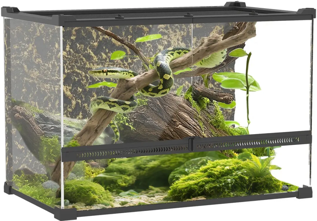 Pawhut Reptielenbox Gehard Glas 50L x 30B x 35Hcm