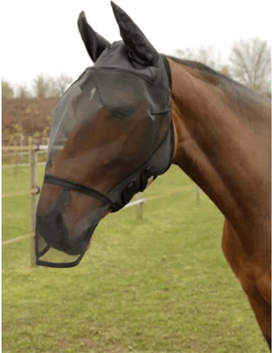 Kerbl Vliegenmasker Light Grey - Cob - afbeelding 6 van 6