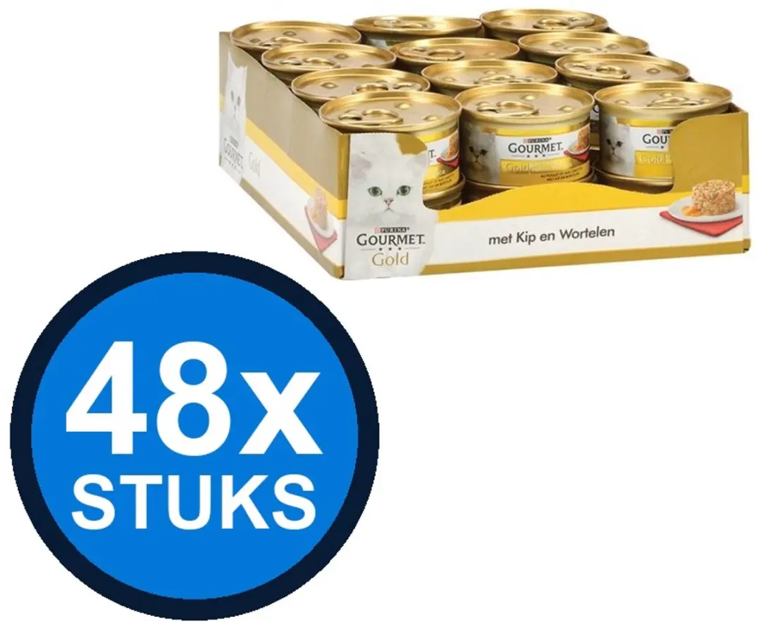 Gourmet Gold Hartig Torentje Kip & Wortel Kattenvoer