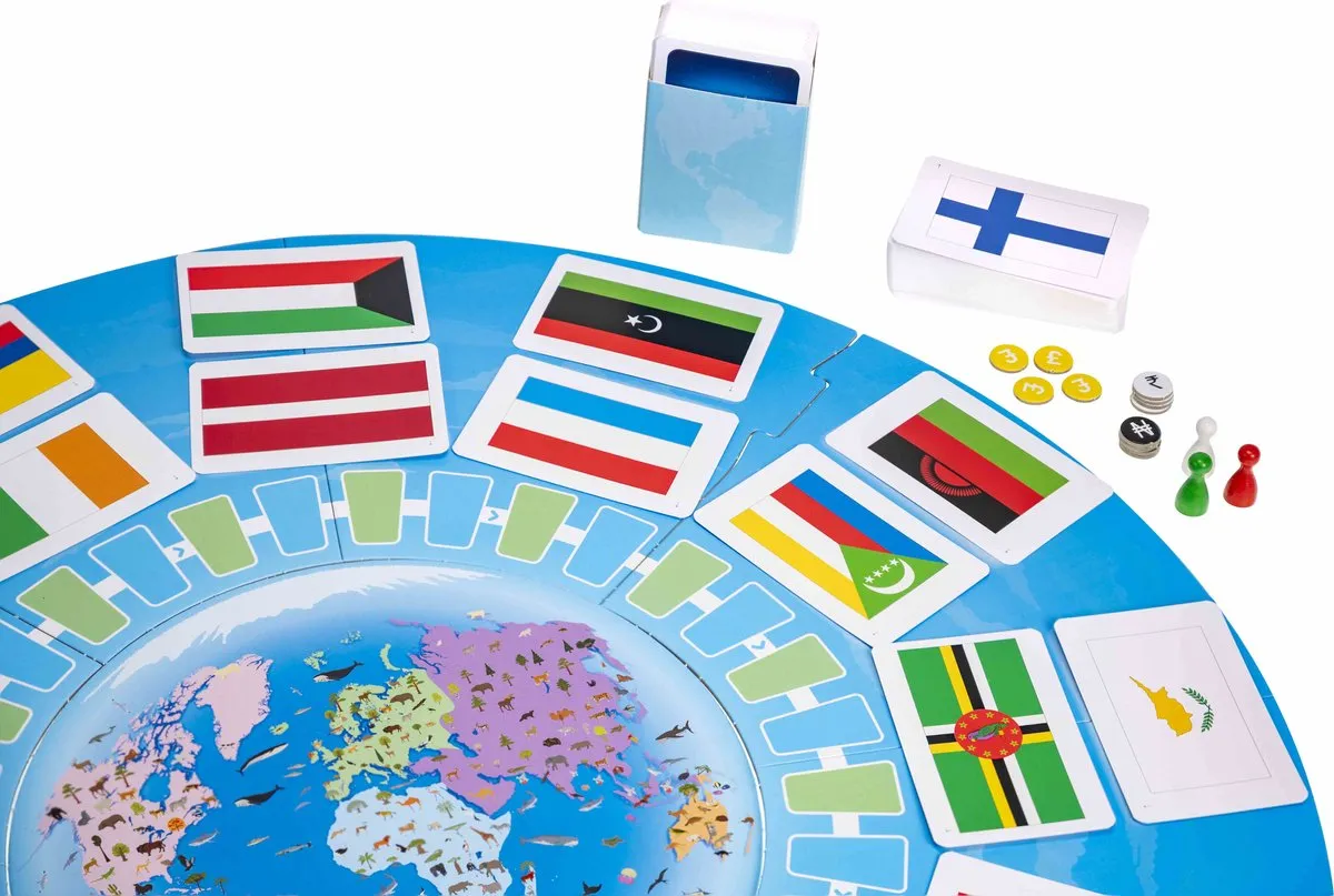 Tactic Vlaggen rond de Wereld Bordspel 60997 - 2-6 Spelers