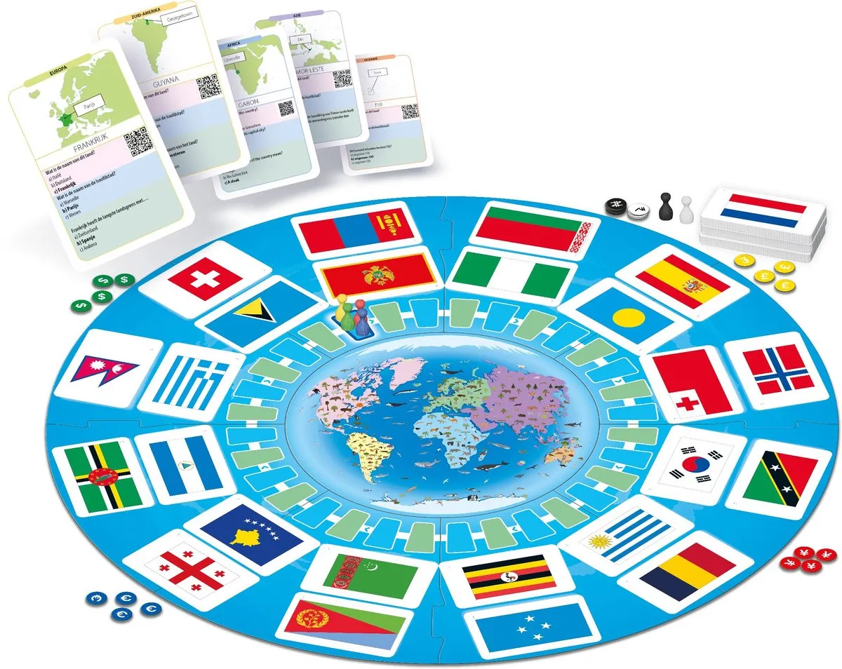 Tactic Vlaggen rond de Wereld Bordspel 60997 - 2-6 Spelers
