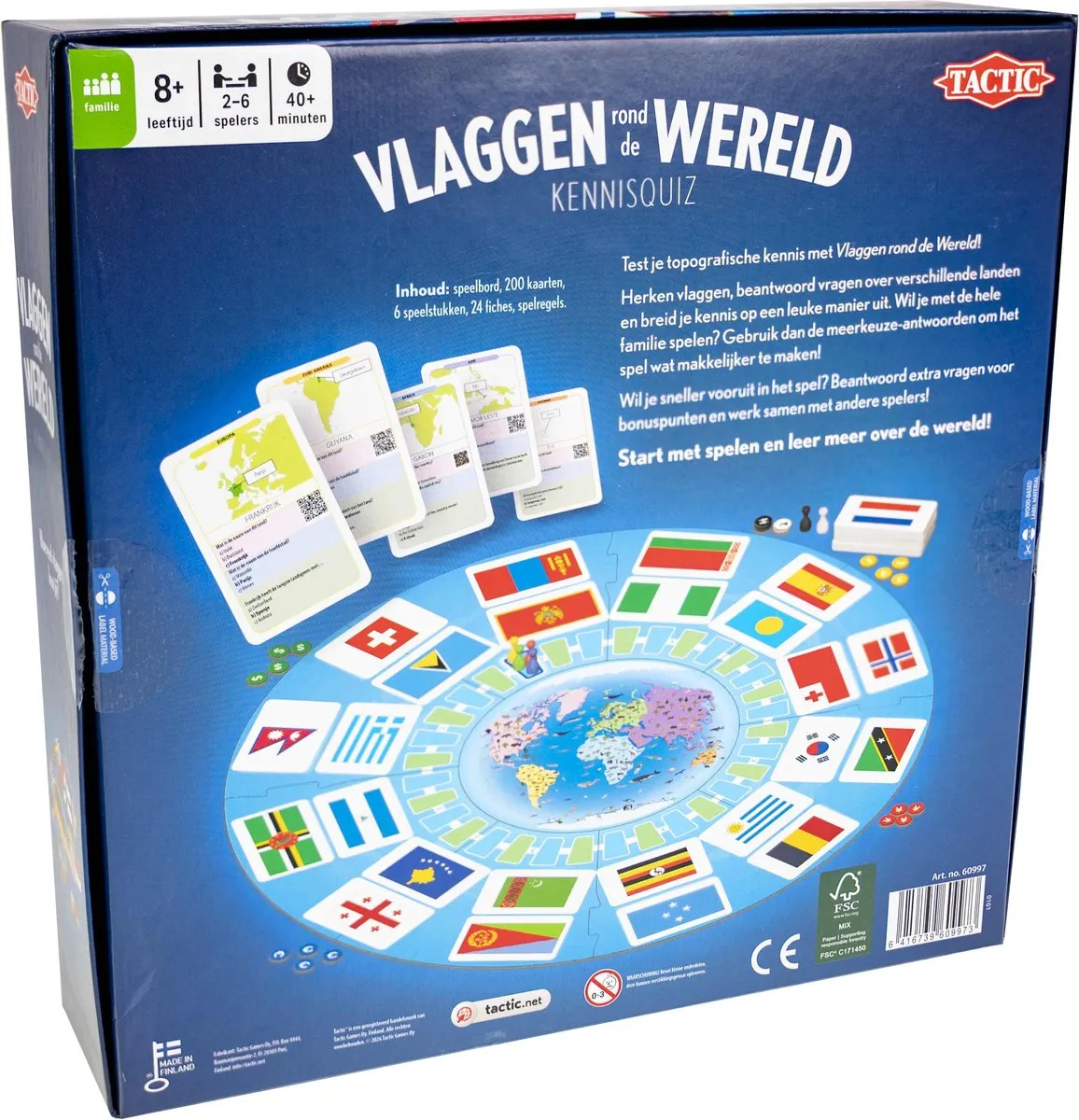 Tactic Vlaggen rond de Wereld Bordspel 60997 - 2-6 Spelers - afbeelding 6 van 6