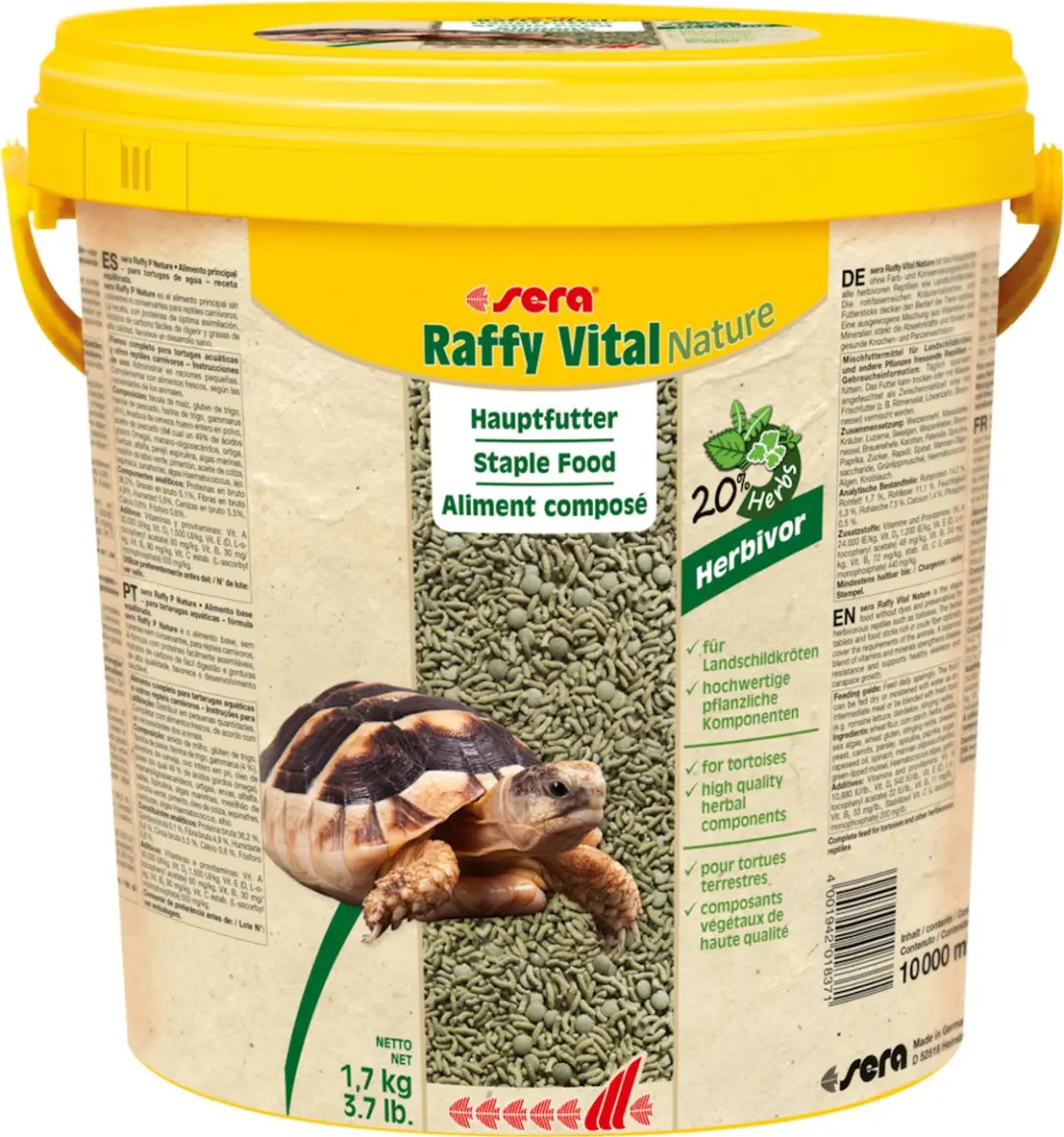Sera Raffy Vital Nature Voer Herbivore Reptielen 10L