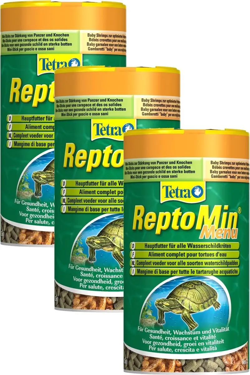 Tetra Fauna Reptomin Menu - 3 x 250ml