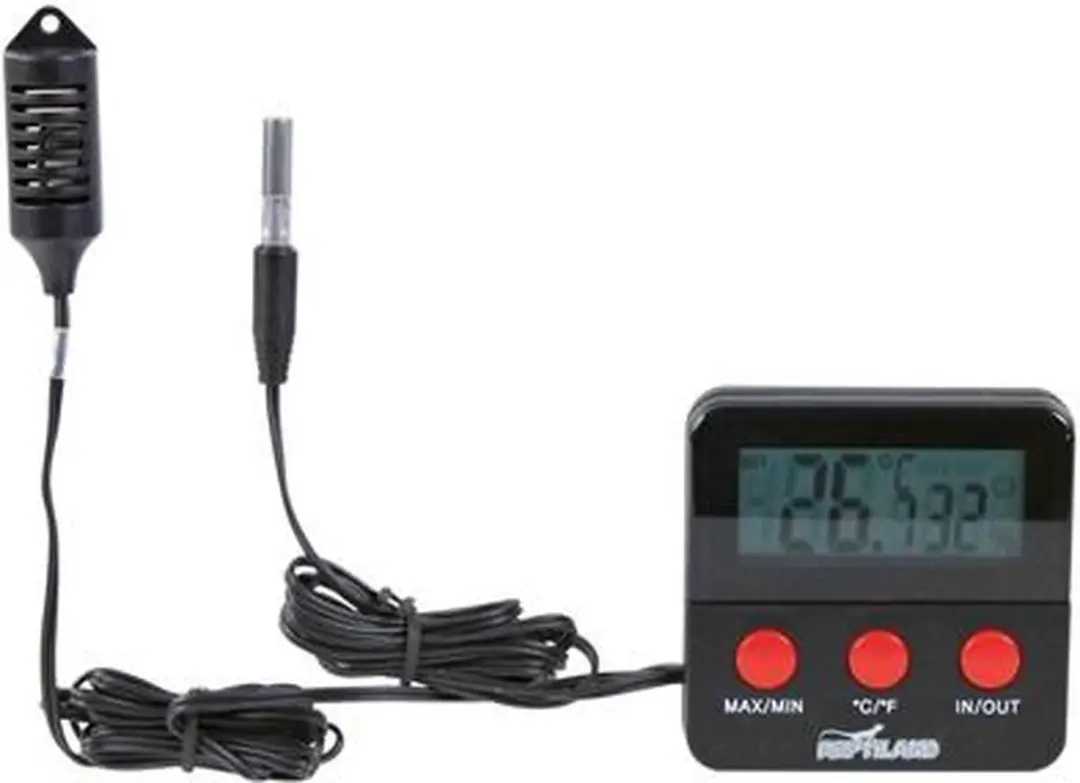 Trixie Reptielen Thermometer Hygrometer Digitaal - 0-70°C, 20-99% RV - Zwart